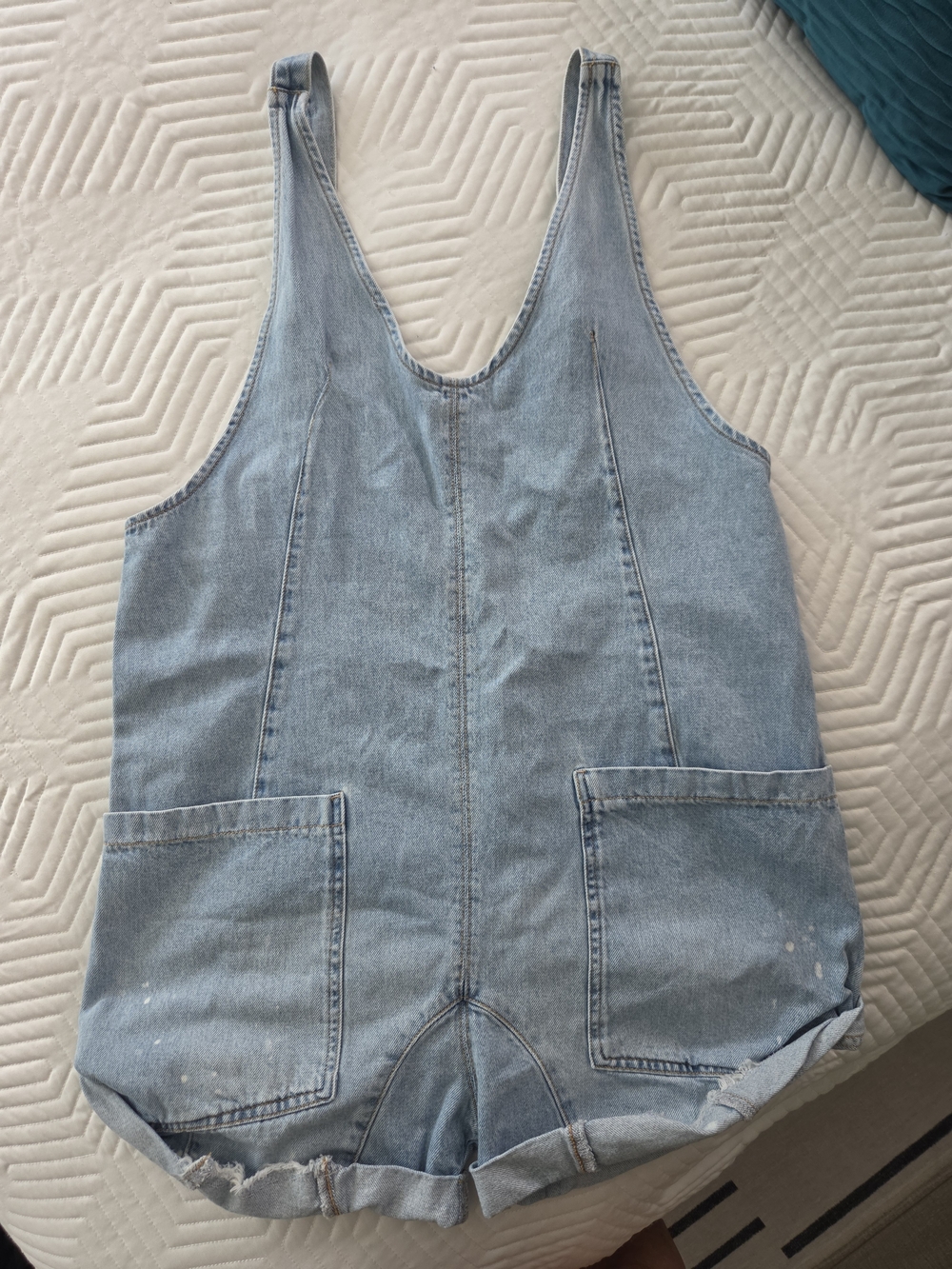 We The Free Light Blue Denim Women's Overall Romper